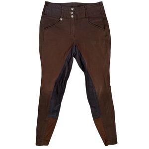 Romfh Champion 3 Button Full Seat Breeches - Brown & Black - 28R - EUC